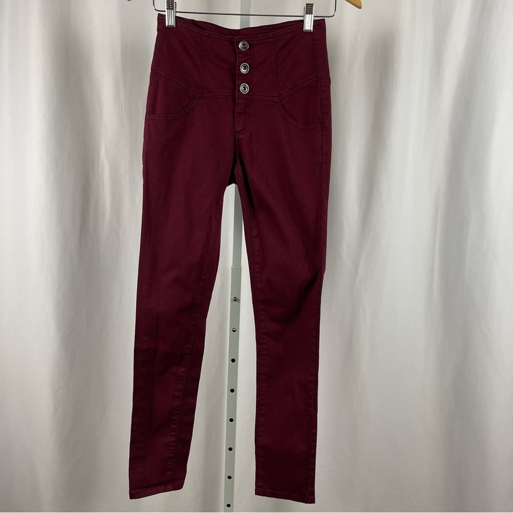 Love Culture Jeans Size 5 Juniors Retro High Rise Button Fly Skinny Jeans